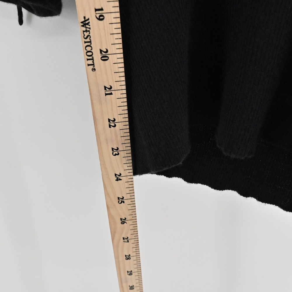 Missoni Womens Cashmere Silk Sweater Size 6 Black Ruched Sleeve Quiet Luxury - Picture 4 of 14